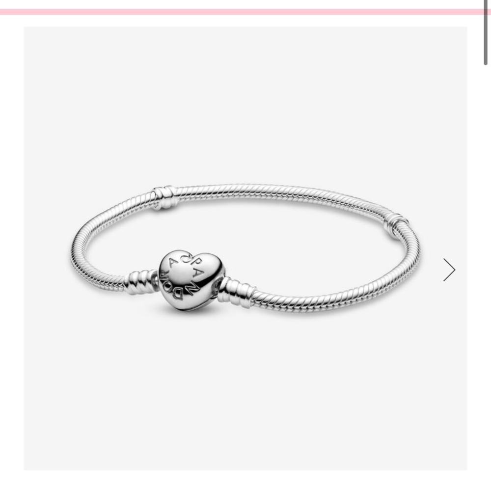 Pandora Moments Heart Clasp Snake Chain Bracelet